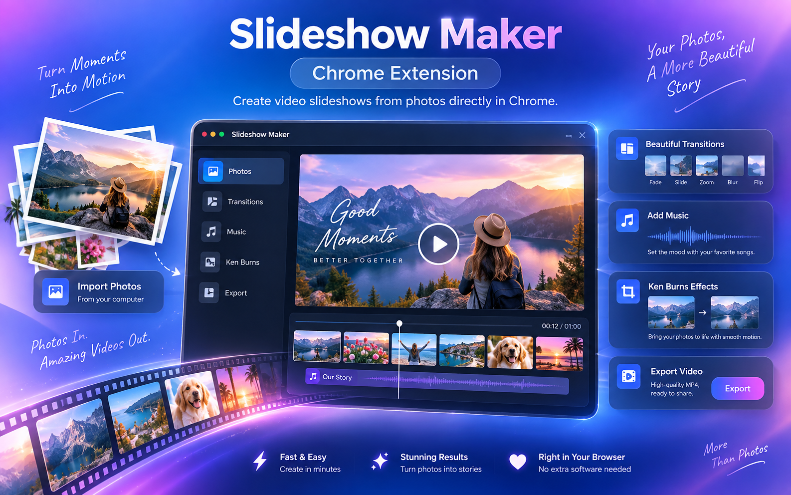 Chrome slideshow maker preview