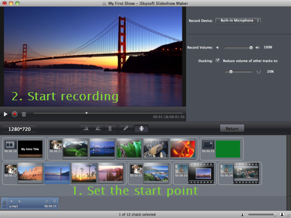 slideshow video editing